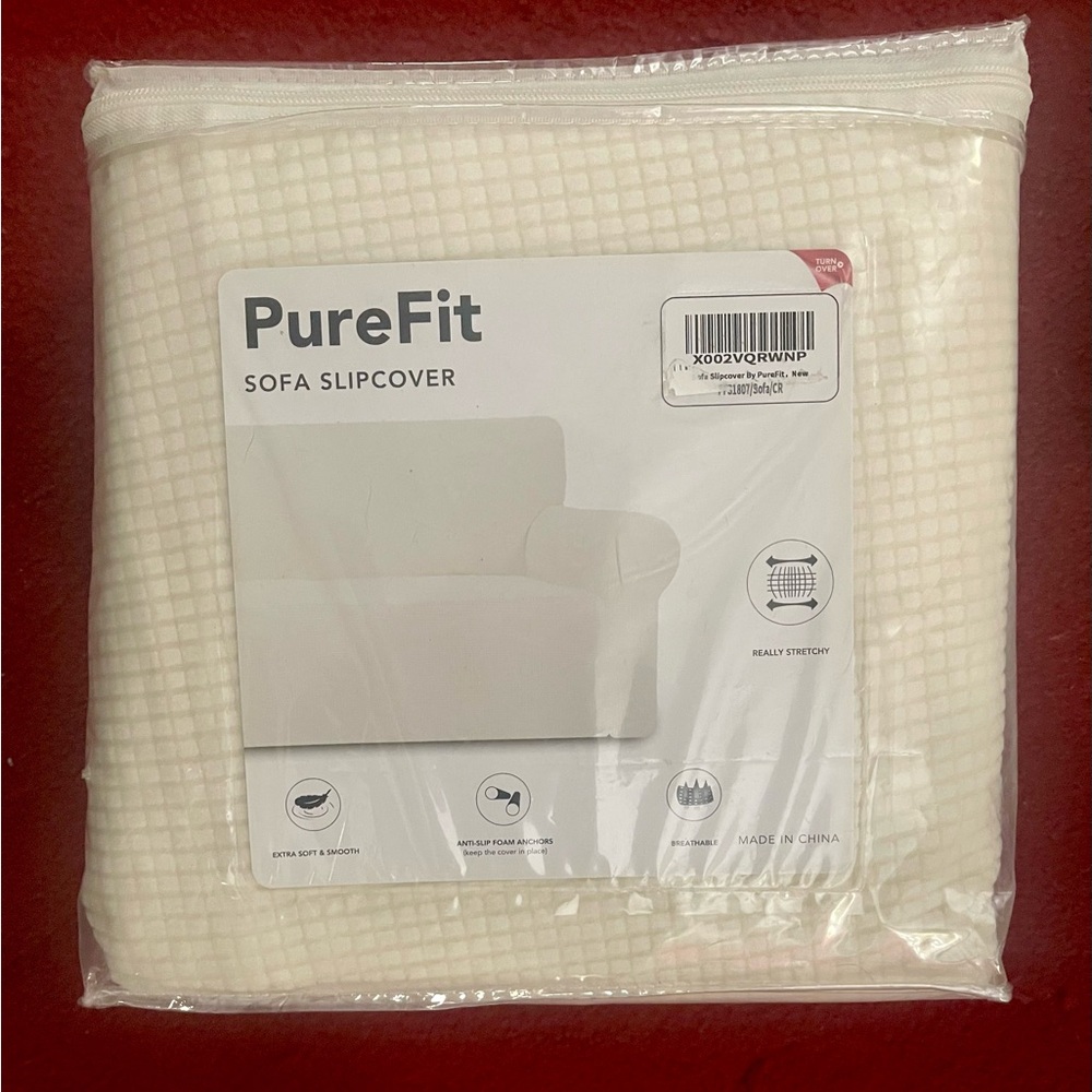 Cream Sofa Slipcover